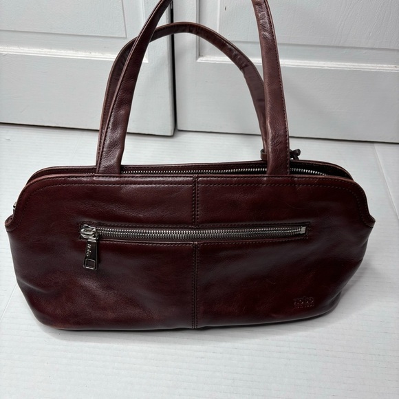 HOBO International Paulina Brown Distressed Leather Shoulder Bag - Picture 1 of 12